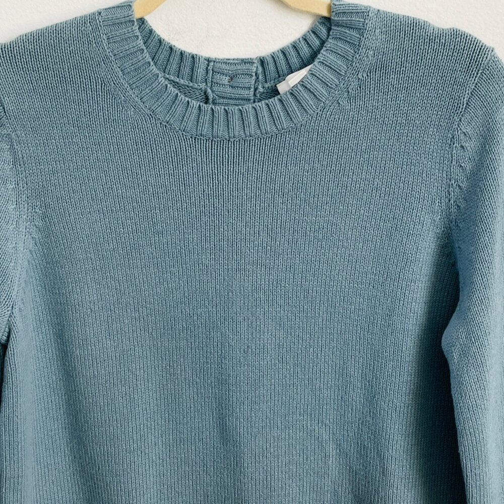 J. Jill Women's Sweater Blue thick knit pullover size S Winter warm blouse - Picture 5 of 8